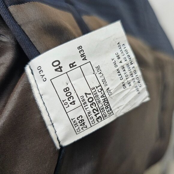 Jack Victor 40R 36x31 Brown Striped 2-Button Suit R316 - Picture 13 of 16